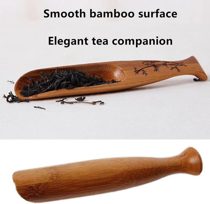 Yimluofa Bamboo Tea Spoon Scoop Shovel Chinese Kung Fu Loose Tea Measure Spoon for Home Teahouse Office - Image 5